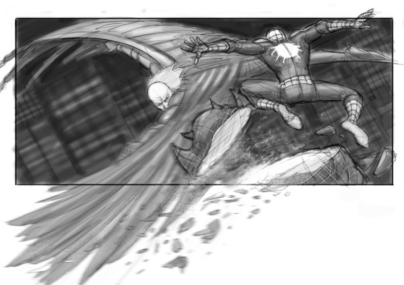 Illustration for article titled Aparecen nuevos bocetos de Spider-Man 4, la prometedora secuela que Sam Raimi no pudo hacer